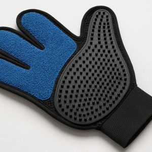 Double Sided Pet Hair Remover Glove With Micro Fiber Side For Furniture And Rubber For Grooming