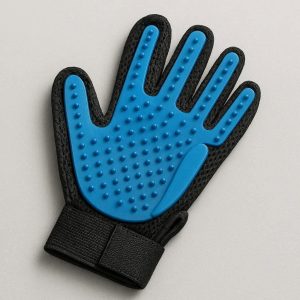 Precision Five Finger Pet Grooming Glove For Small Sensitive Areas Like Face Ears And Paws