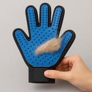 Self Cleaning Pet Deshedding Glove With Retractable Tips For Fast Hair Removal And Mess Free Use