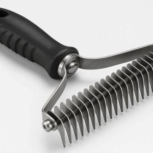 Professional Stainless Steel Undercoat Rake For Large Dogs With Dense Fur To Reduce Heavy Shedding