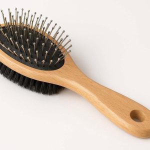Double Sided Pet Pin And Bristle Brush For Versatile Daily Grooming Of All Hair Types And Lengths