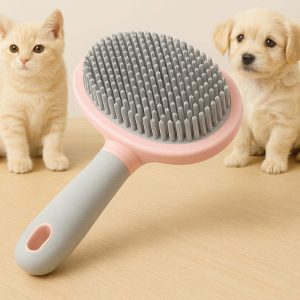 Soft Bristle Pet Brush For Sensitive Skin Cats And Small Puppies To Promote Healthy Shiny Coat