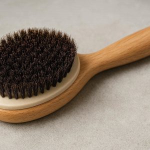 Natural Boar Bristle Pet Brush For Enhancing Coat Luster And Distributing Oils On Short Hair Pets