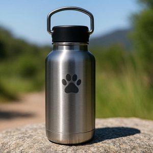 Stainless Steel Insulated Pet Water Bottle For Keeping Water Cold During Hot Summer Adventures